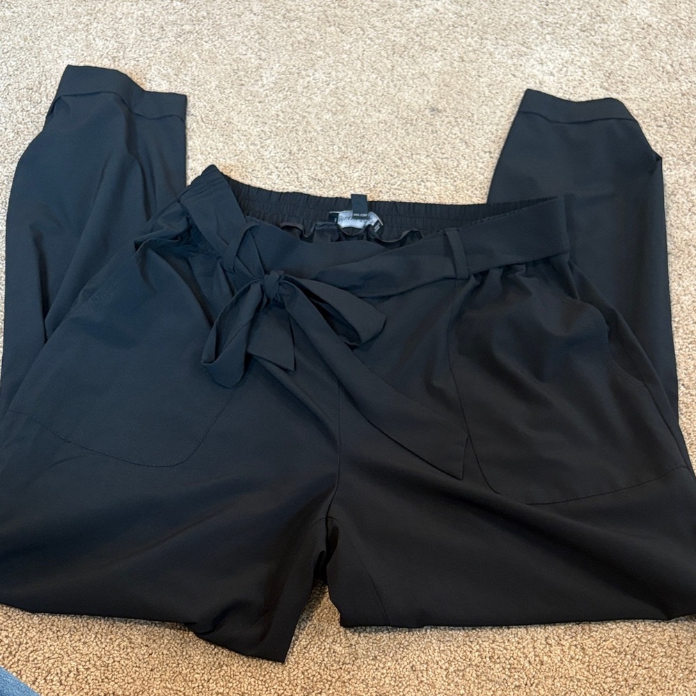 Banana republic dress pants pull on waist tie front